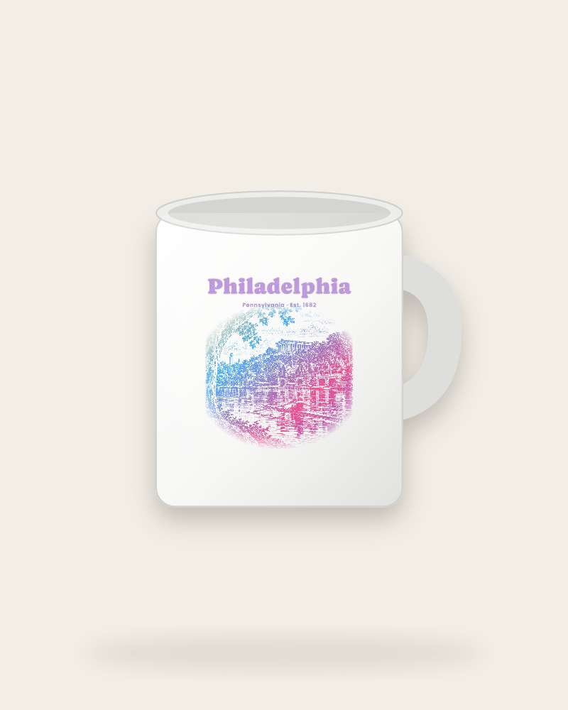Philadelphia Boathouse Row Ceramic Mug 11oz