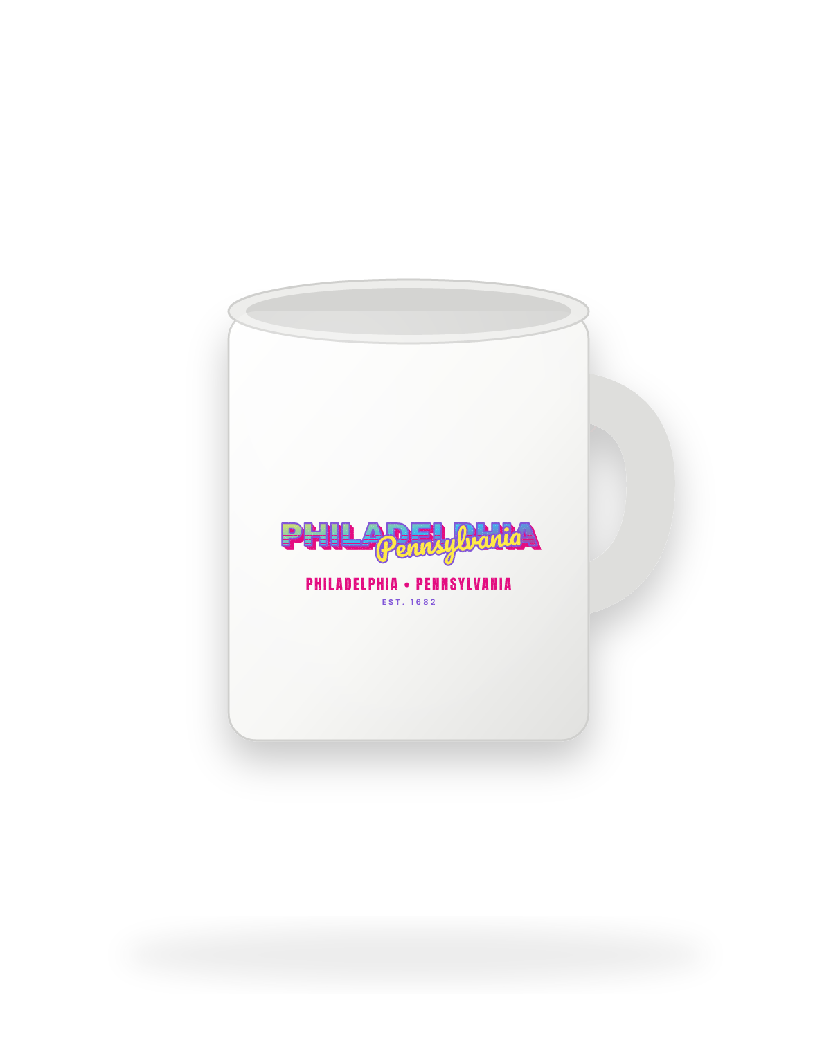 Philadelphia Music TV Ceramic Mug 11oz in White