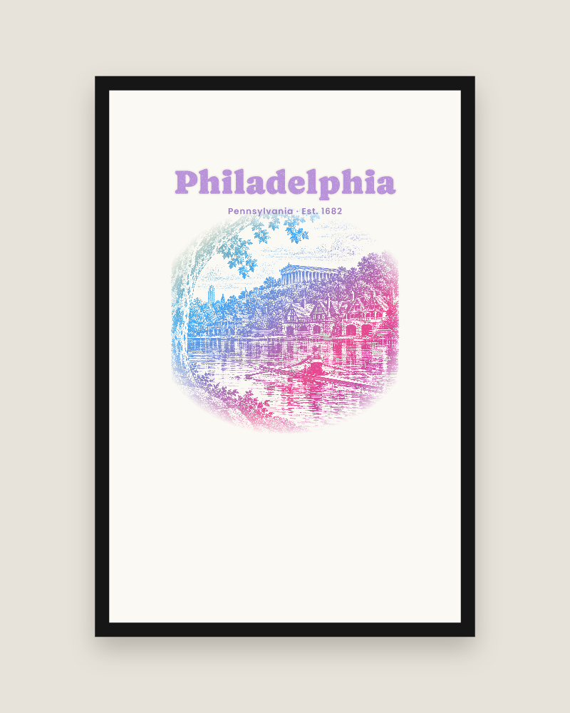 Philadelphia Boathouse Row Matte Poster