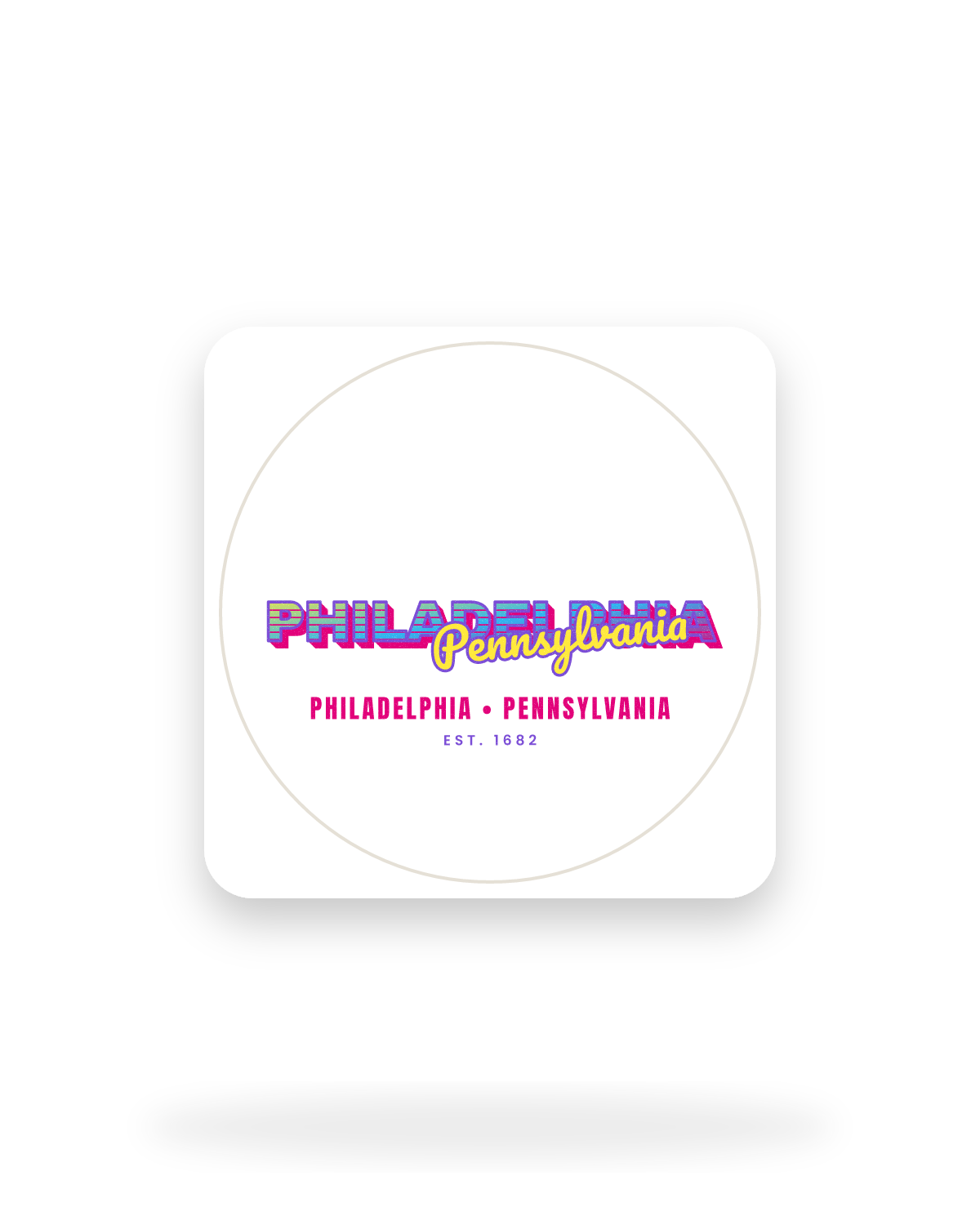 Philadelphia Music TV Kiss-Cut Sticker in White