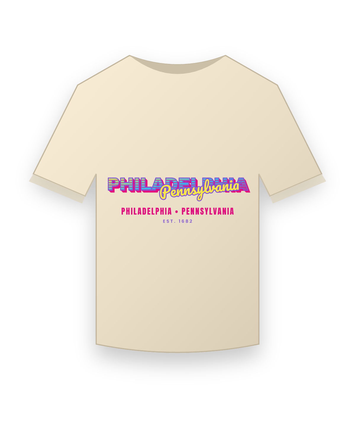 Philadelphia Music TV Organic Cotton Tee in Natural