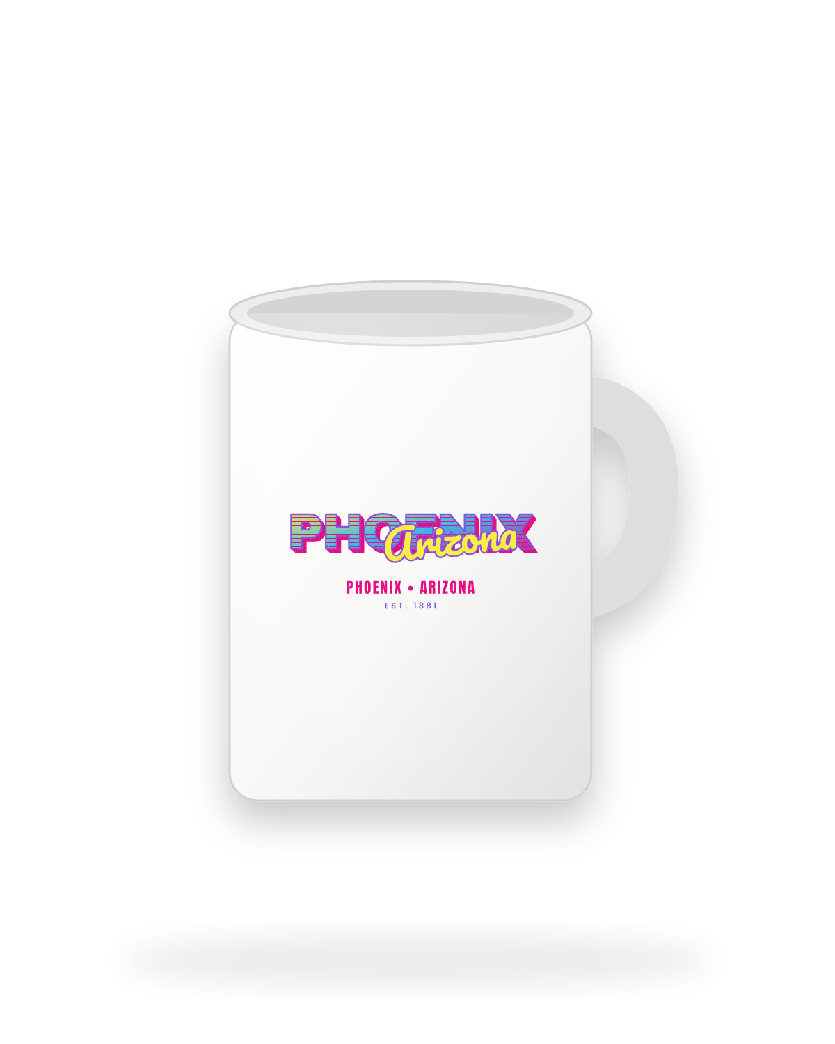 Phoenix Music TV Ceramic Mug 15oz in White