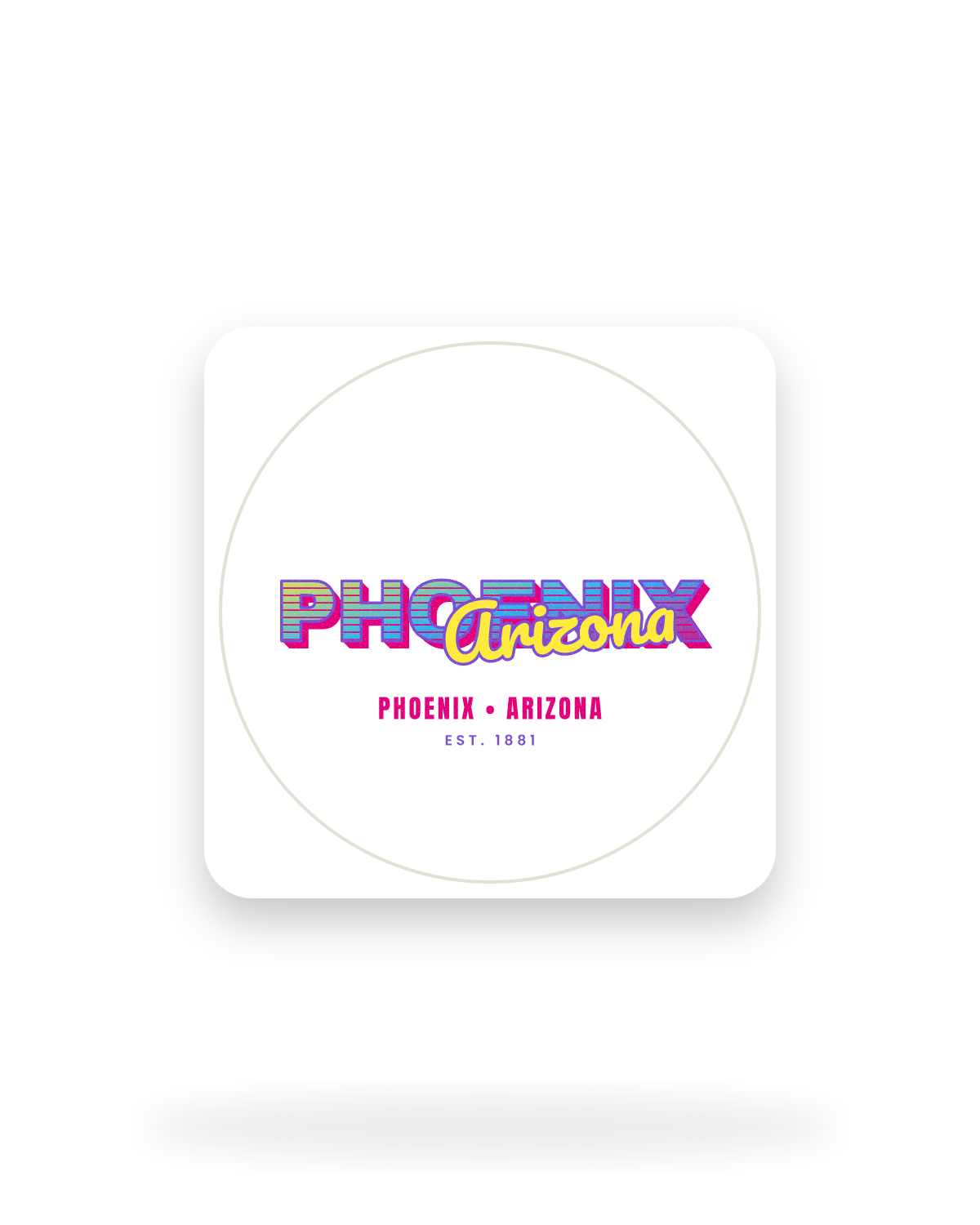 Phoenix Music TV Kiss-Cut Sticker in White