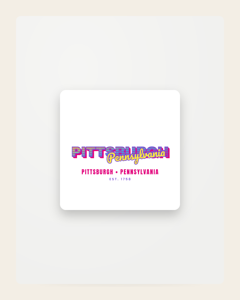 Pittsburgh Music TV Fridge Magnet