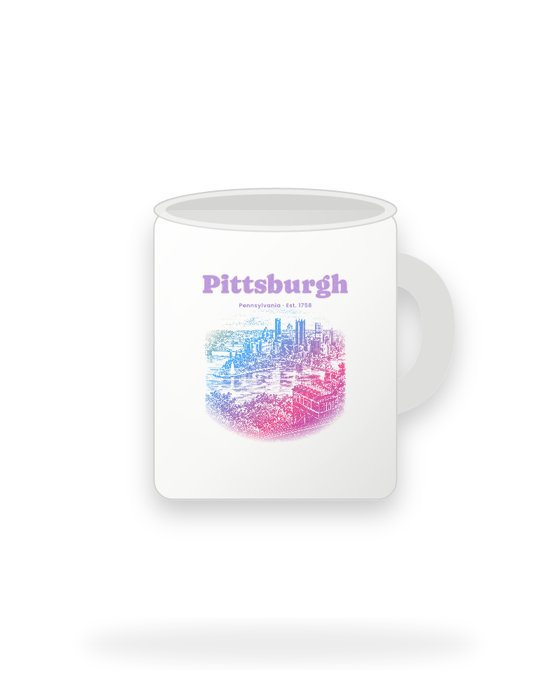 Pittsburgh Incline View Ceramic Mug 11oz