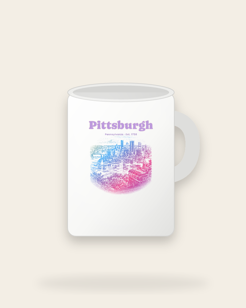 Pittsburgh Incline View Ceramic Mug 15oz