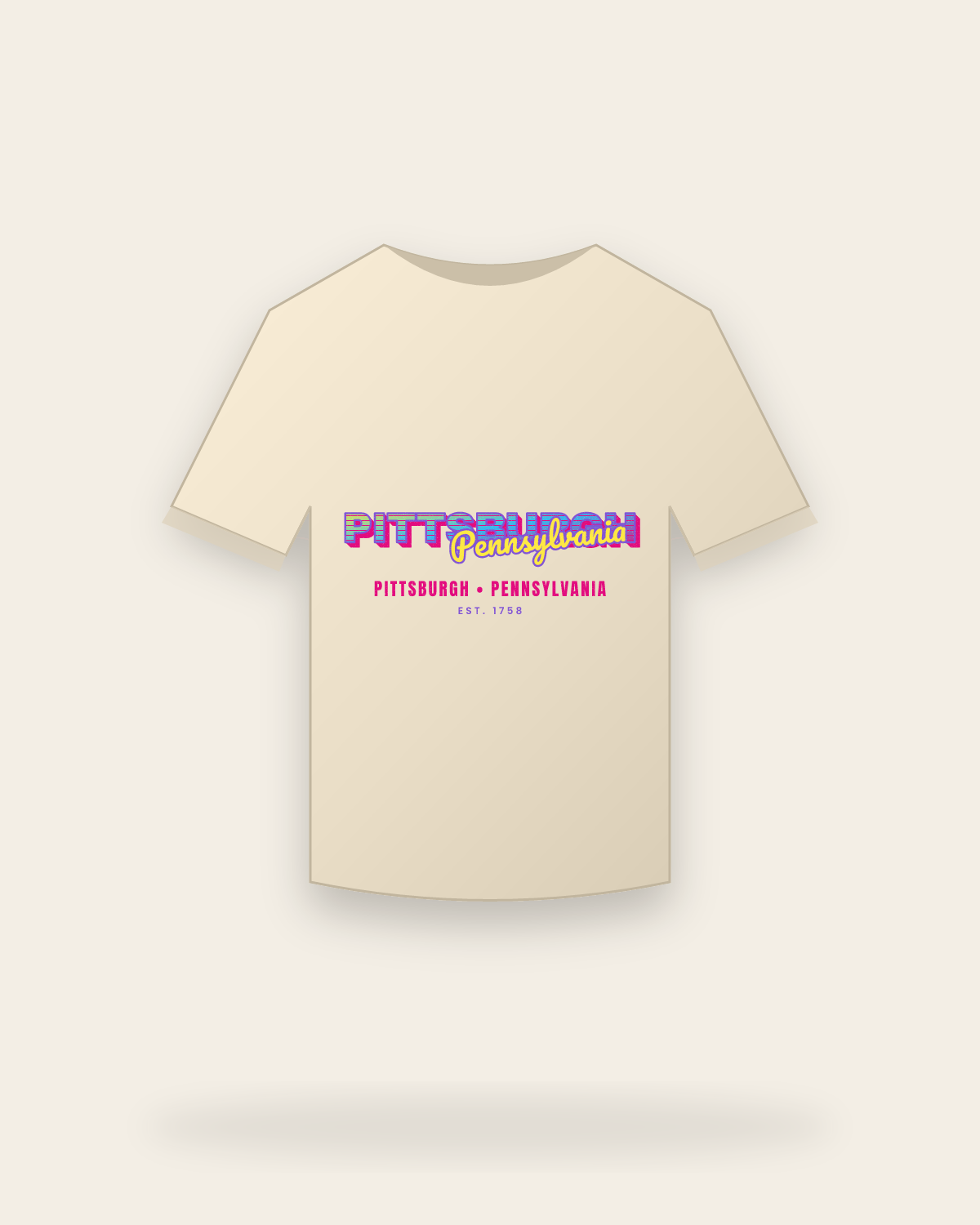 Pittsburgh Music TV Classic Tee in Natural