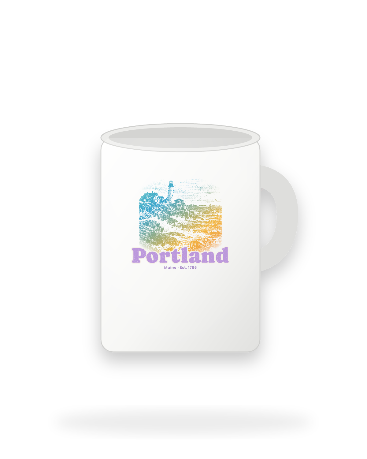Portland Portland Head Light Ceramic Mug 15oz in White
