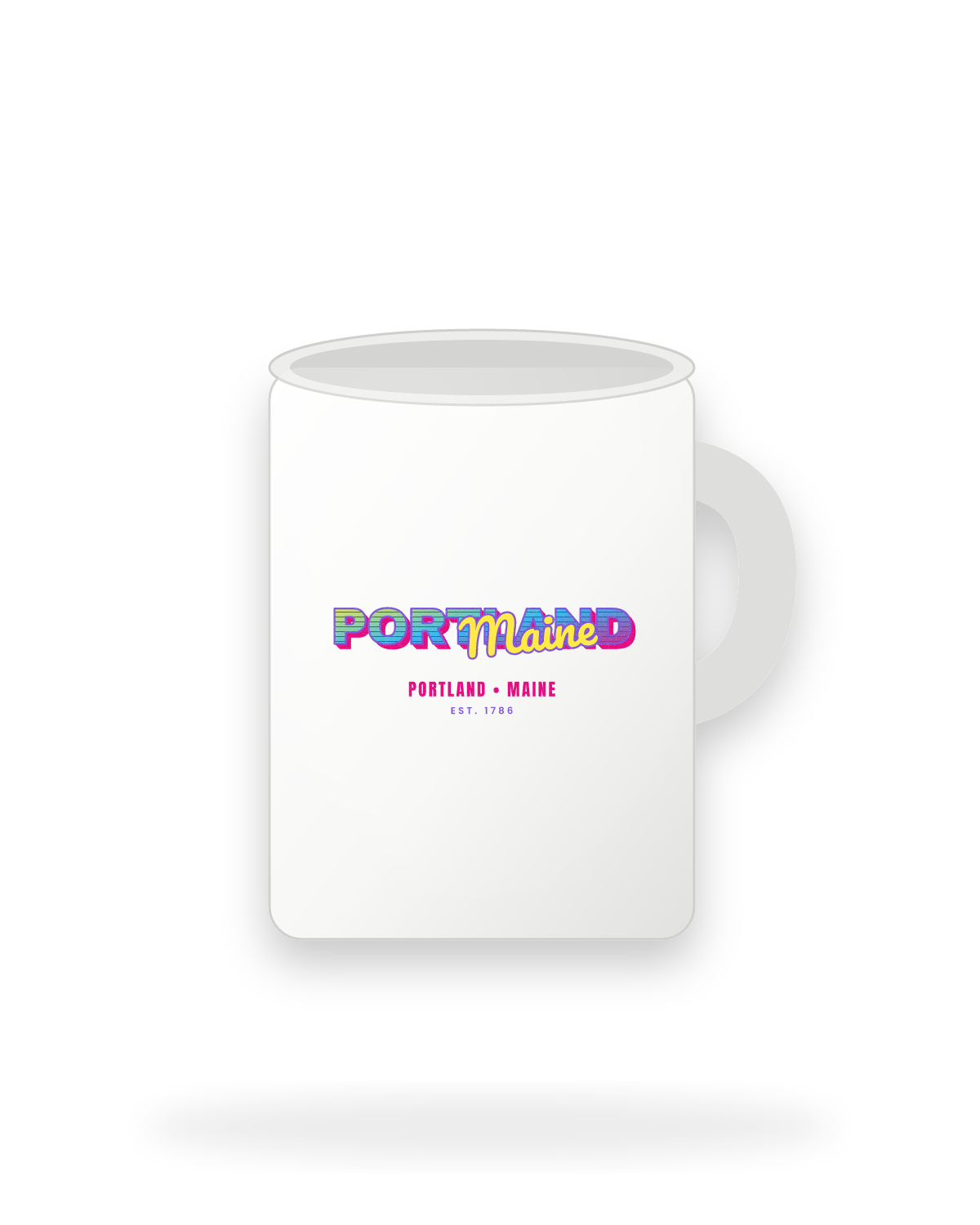 Portland Music TV Ceramic Mug 15oz in White