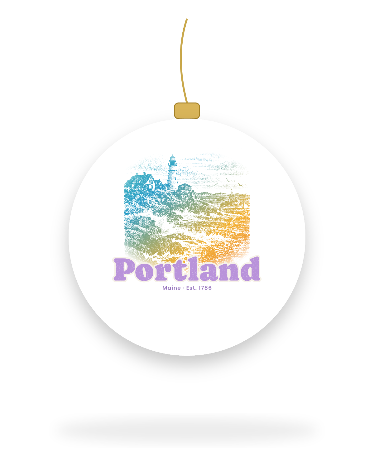 Portland Portland Head Light Ceramic Ornament in White