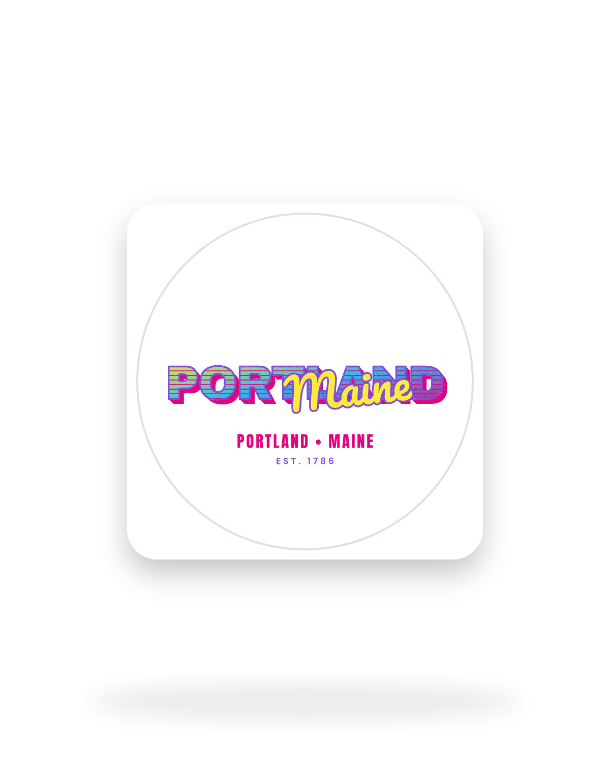 Portland Music TV Kiss-Cut Sticker in White