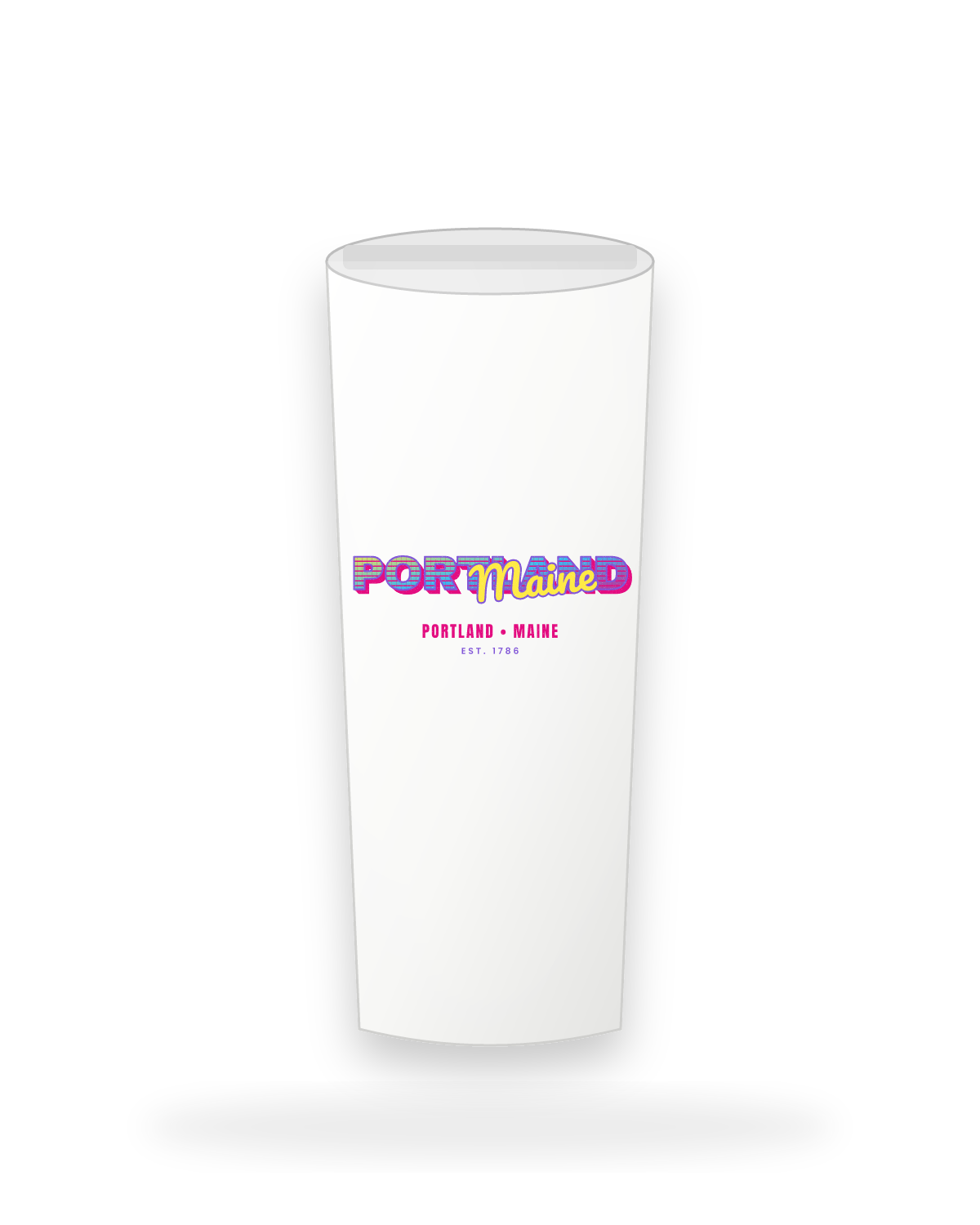 Portland Music TV Insulated Tumbler 20oz in White