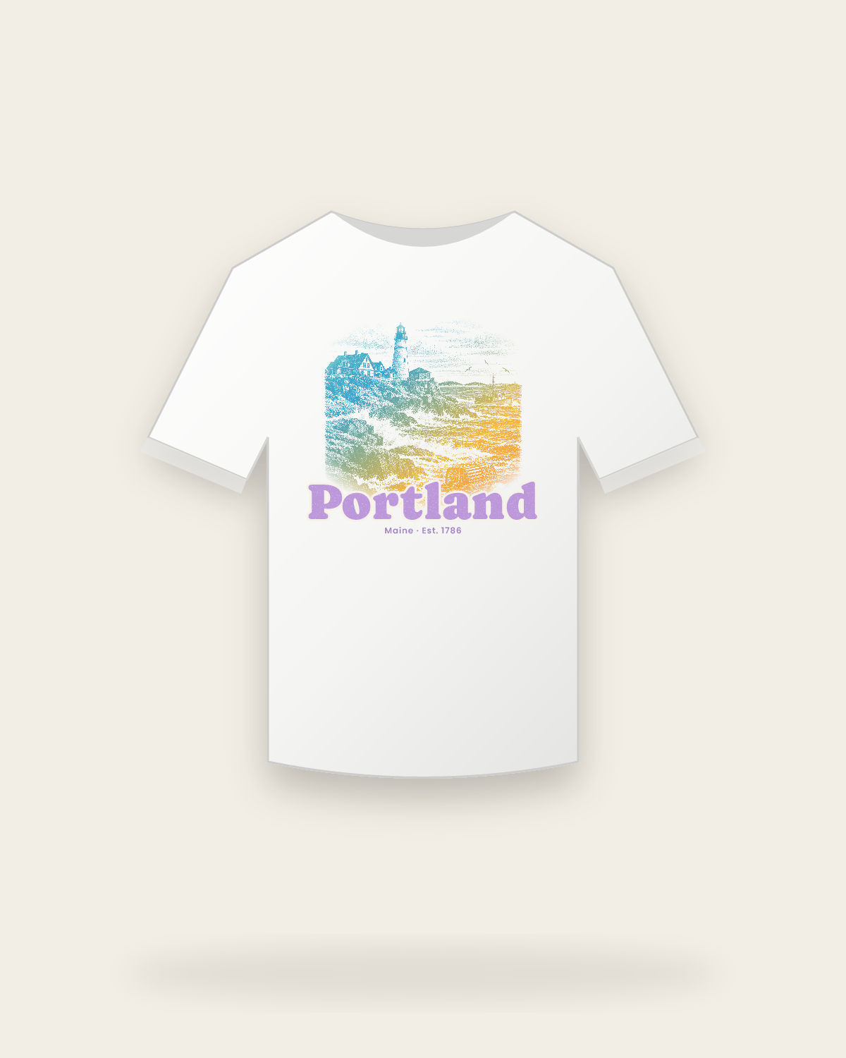 Portland Portland Head Light Youth Tee in White