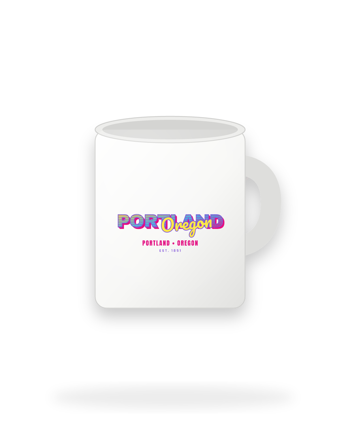 Portland Music TV Ceramic Mug 11oz in White