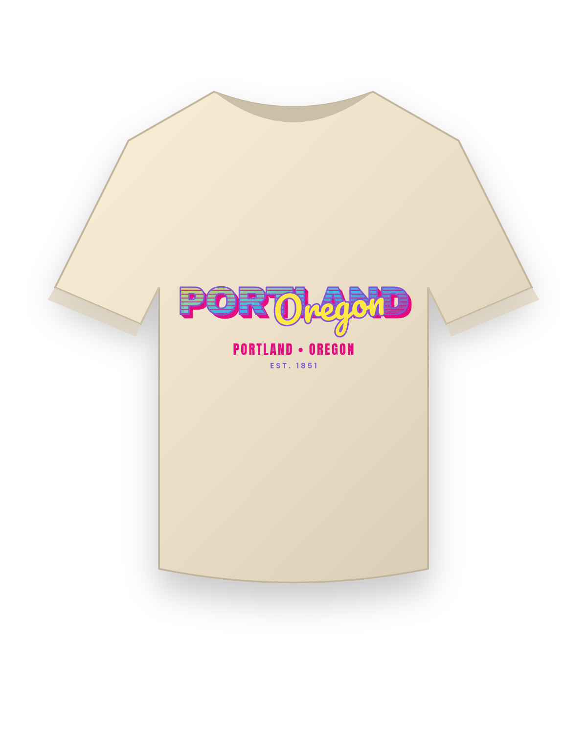 Portland Music TV Organic Cotton Tee in Natural