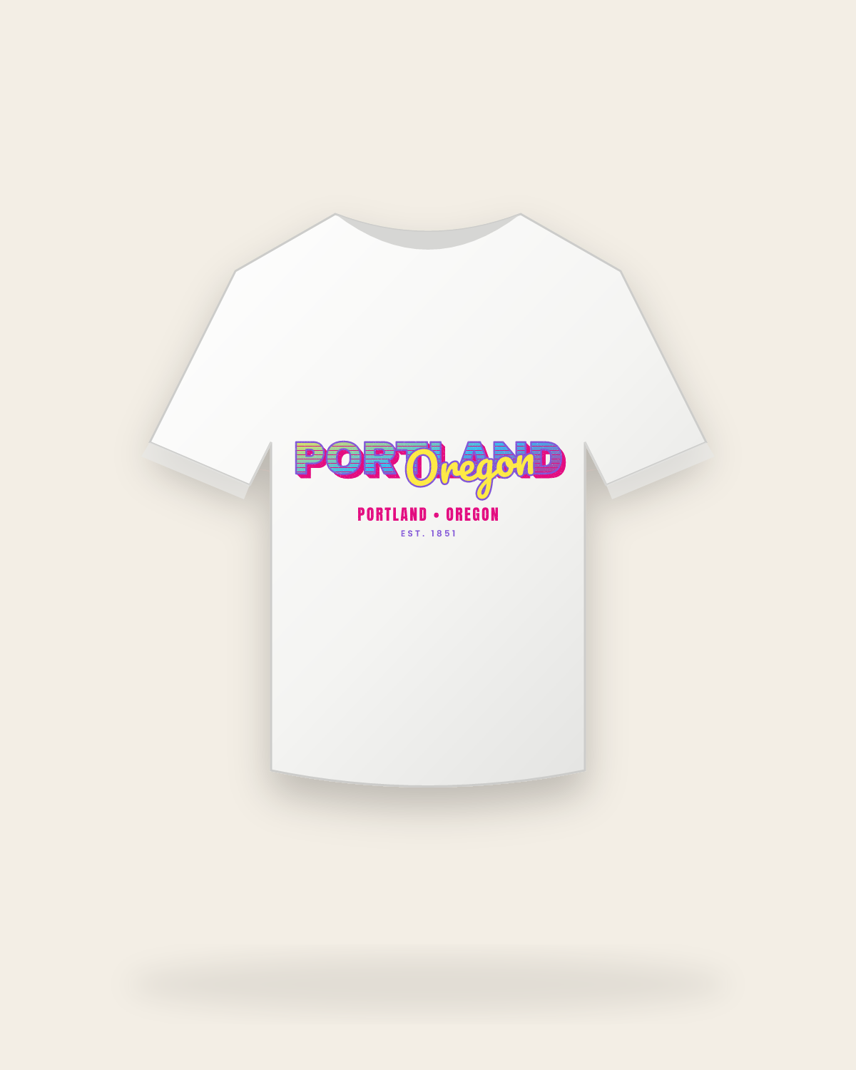 Portland Music TV Youth Tee in White