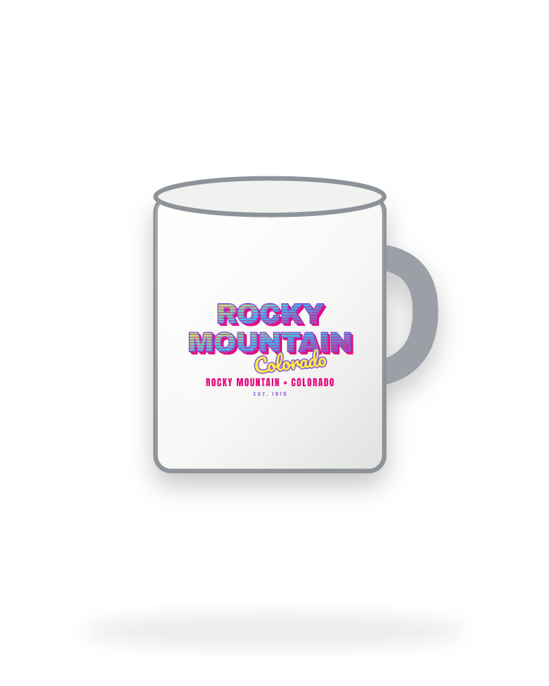Rocky Mountain Music TV Enamel Camp Mug