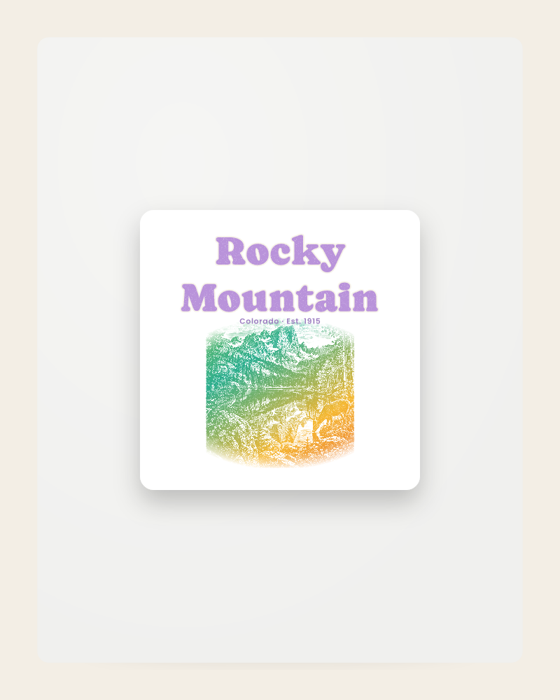Rocky Mountain Bear Lake Fridge Magnet