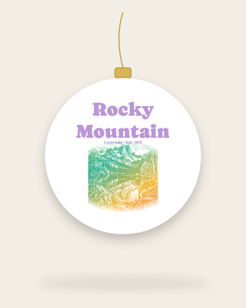 Rocky Mountain Bear Lake Ceramic Ornament