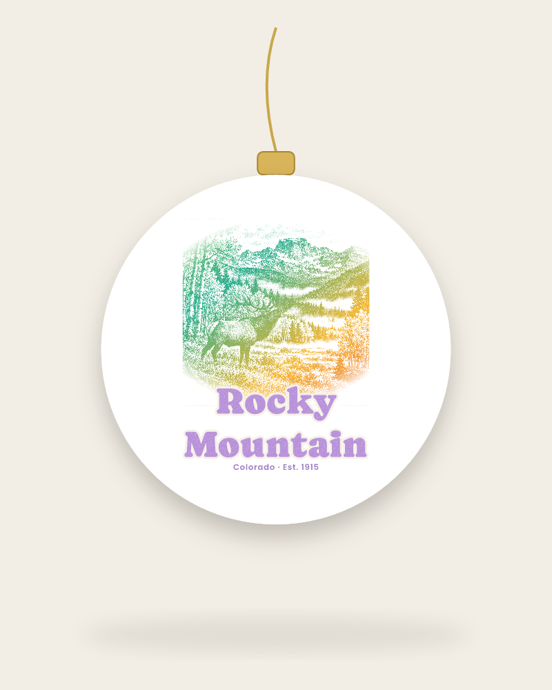 Rocky Mountain Bugling Elk Ceramic Ornament