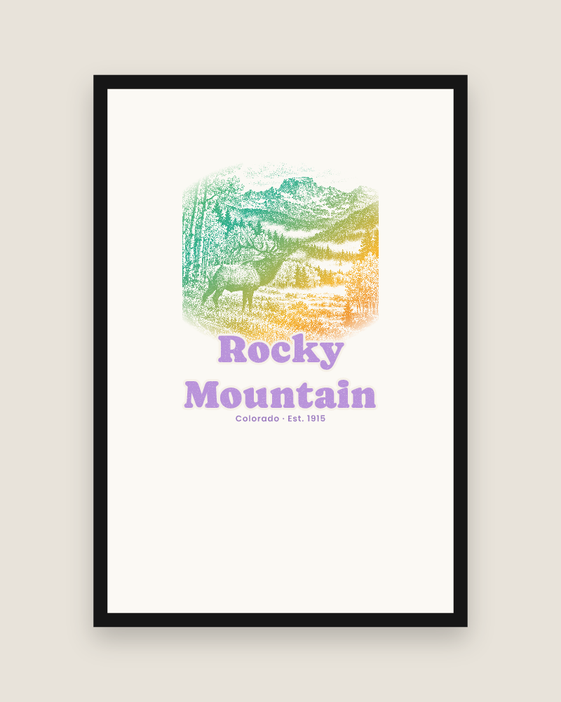 Rocky Mountain Bugling Elk Matte Poster