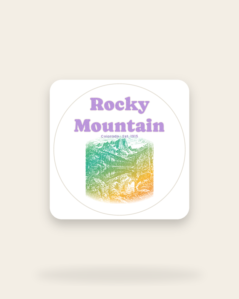 Rocky Mountain Bear Lake Kiss-Cut Sticker