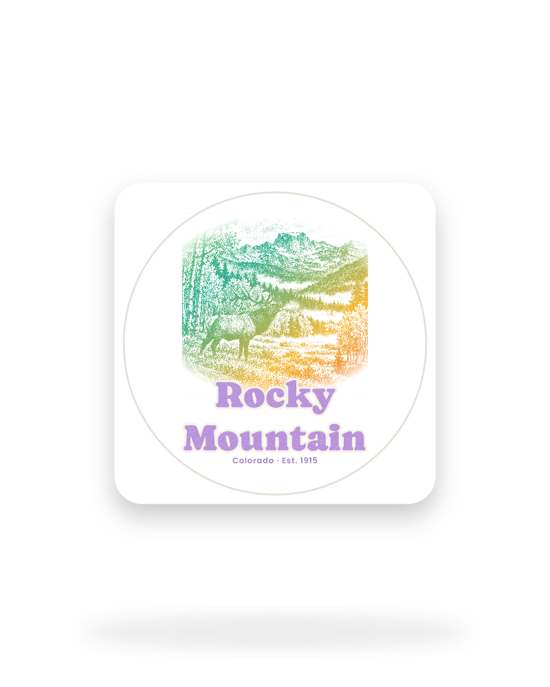 Rocky Mountain Bugling Elk Kiss-Cut Sticker