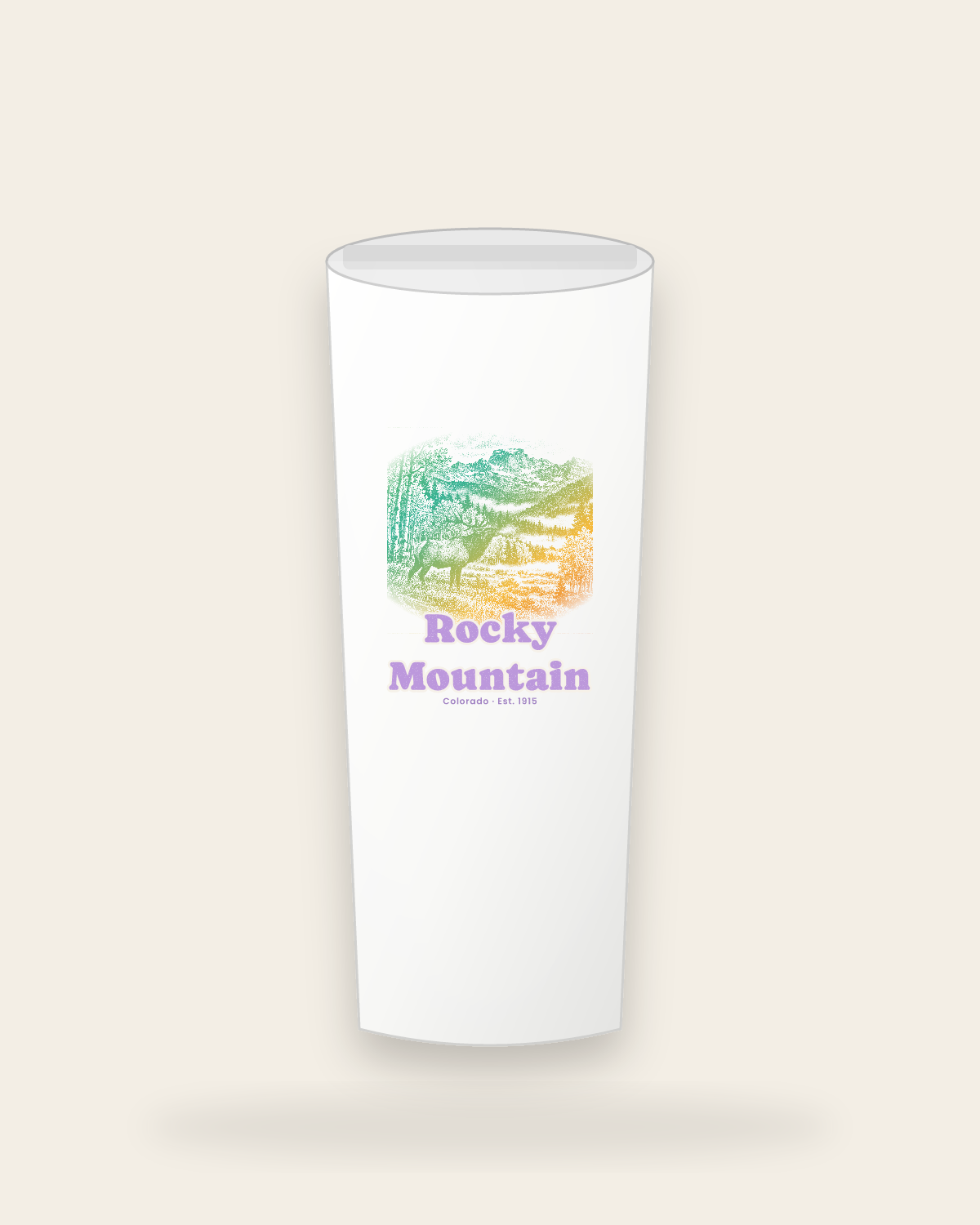 Rocky Mountain Bugling Elk Insulated Tumbler 20oz in White
