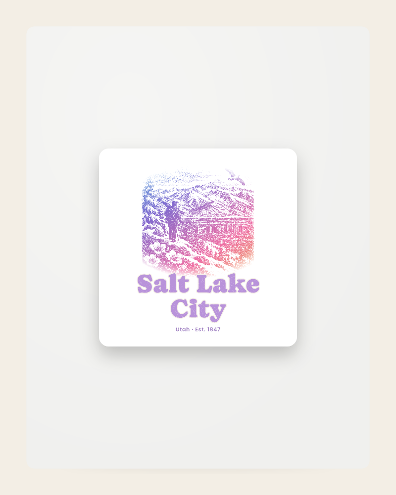 Salt Lake City Wasatch Winter Fridge Magnet
