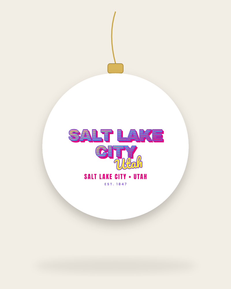 Salt Lake City Music TV Ceramic Ornament