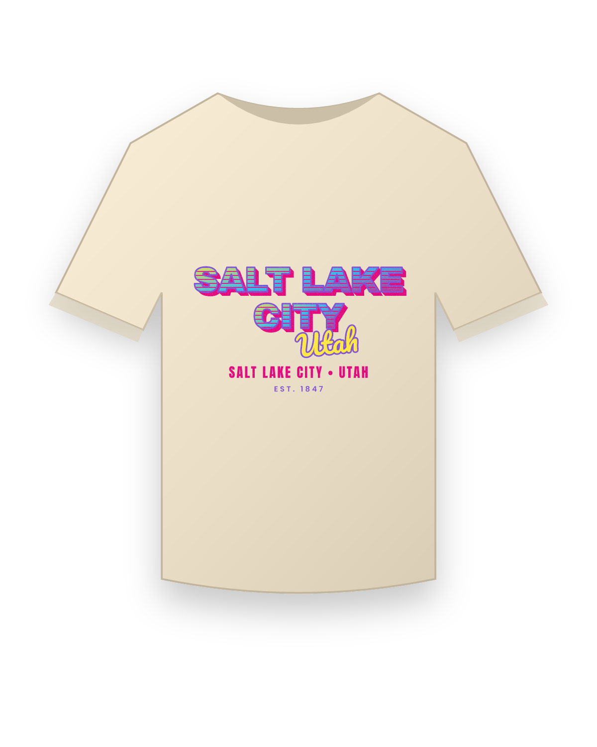 Salt Lake City Music TV Organic Cotton Tee in Natural