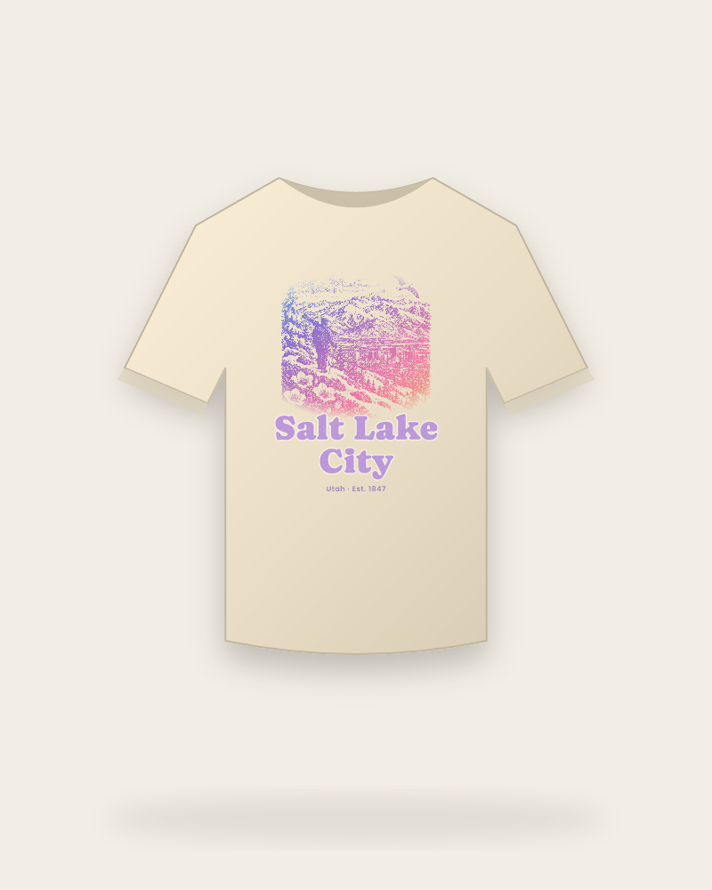 Salt Lake City Wasatch Winter Organic Cotton Tee