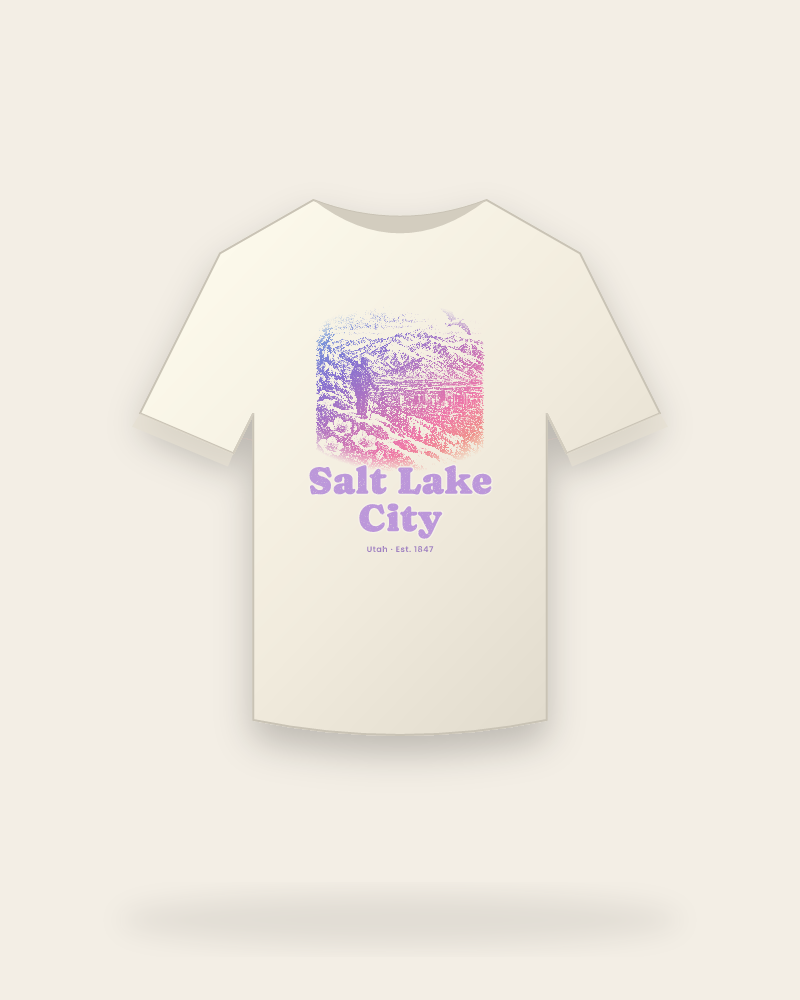 Salt Lake City Wasatch Winter Vintage Wash Tee