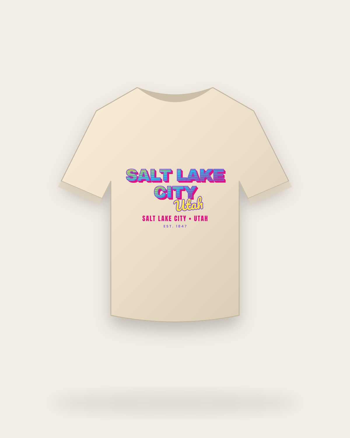 Salt Lake City Music TV Classic Tee in Natural