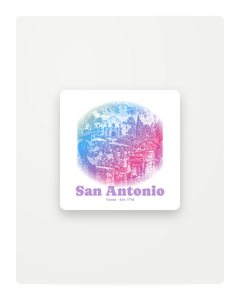 San Antonio Mission & River Walk Fridge Magnet