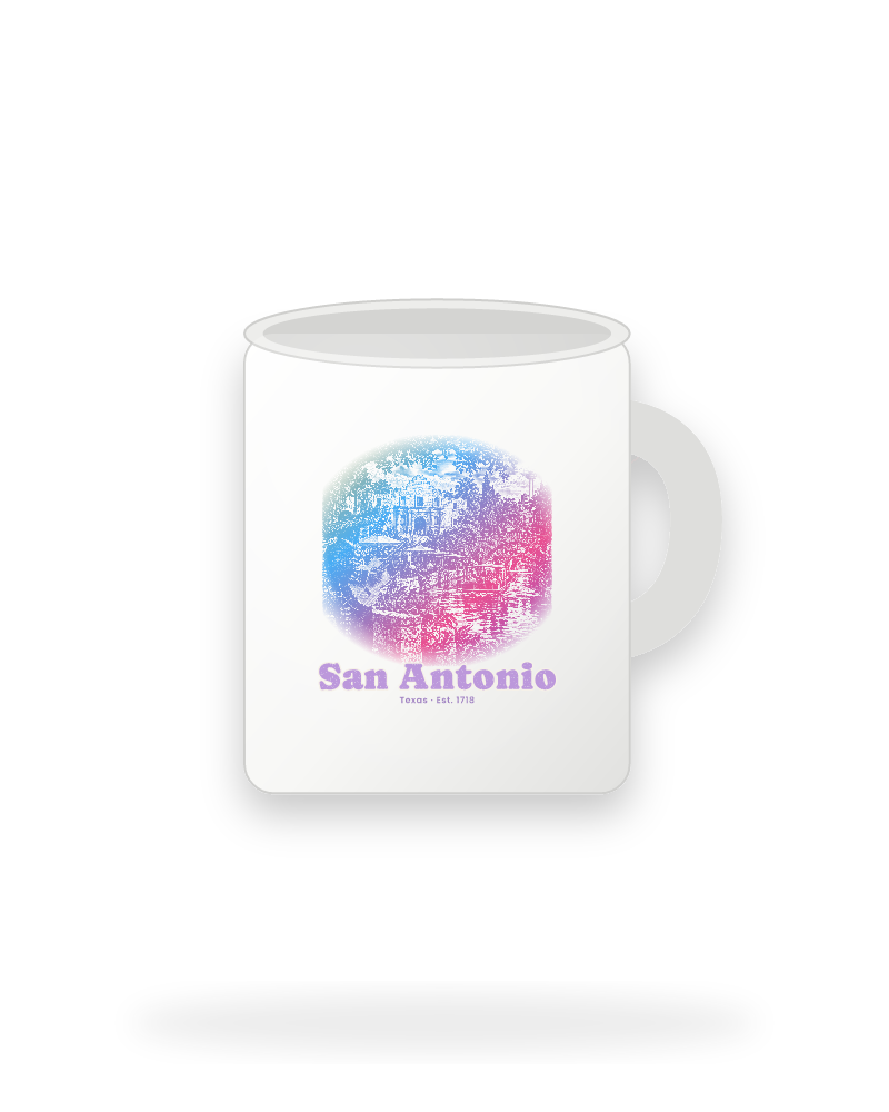 San Antonio Mission & River Walk Ceramic Mug 11oz
