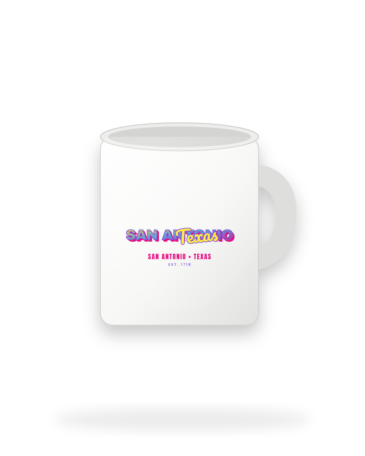 San Antonio Music TV Ceramic Mug 11oz in White