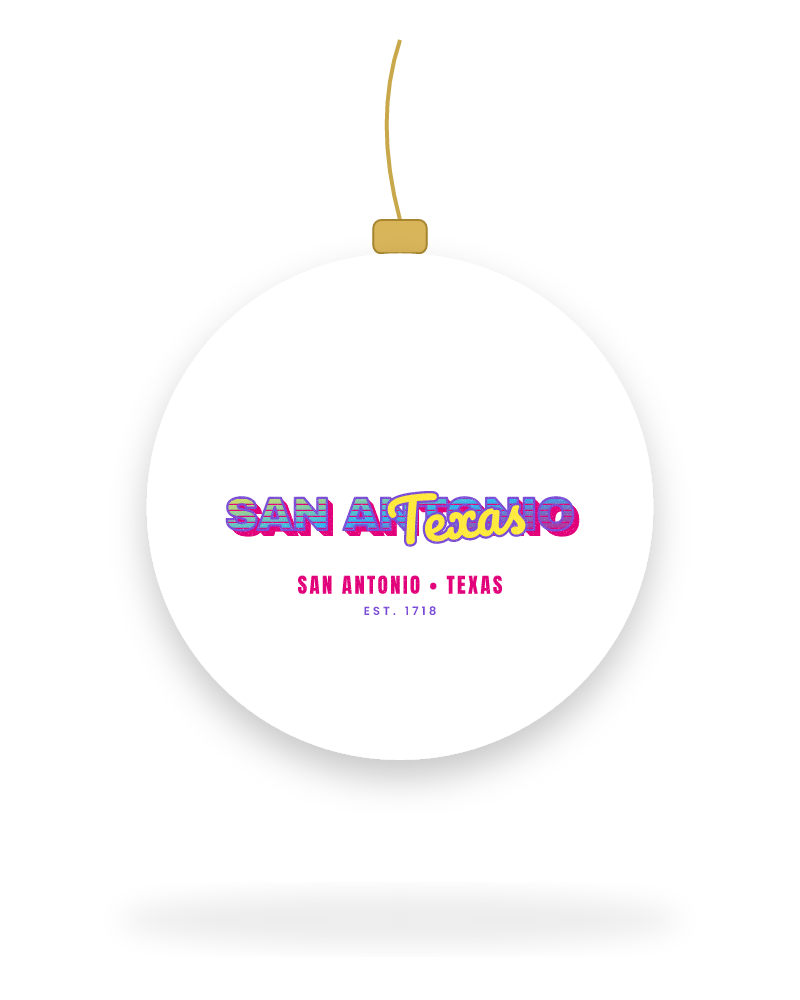 San Antonio Music TV Ceramic Ornament