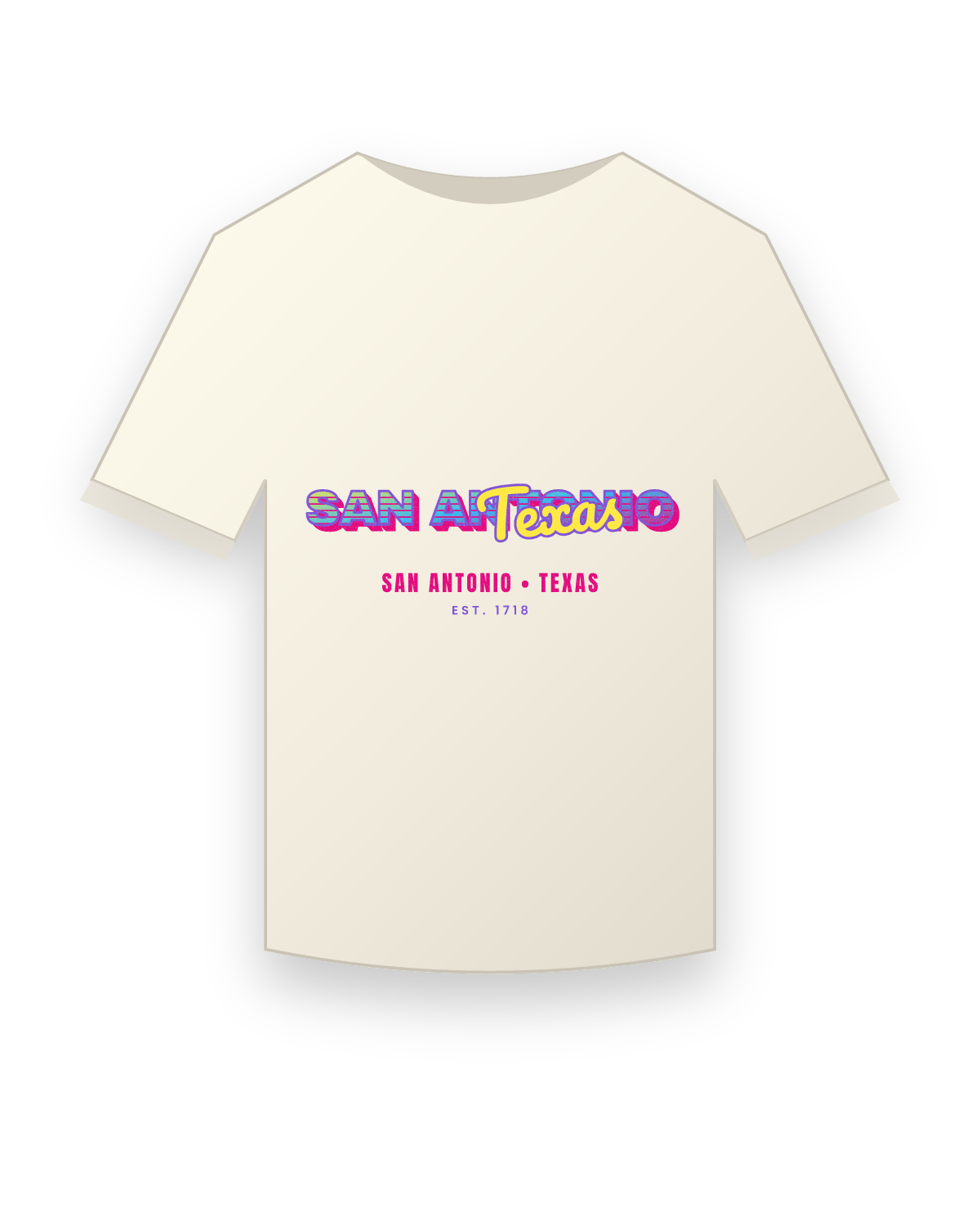 San Antonio Music TV Vintage Wash Tee in Ivory