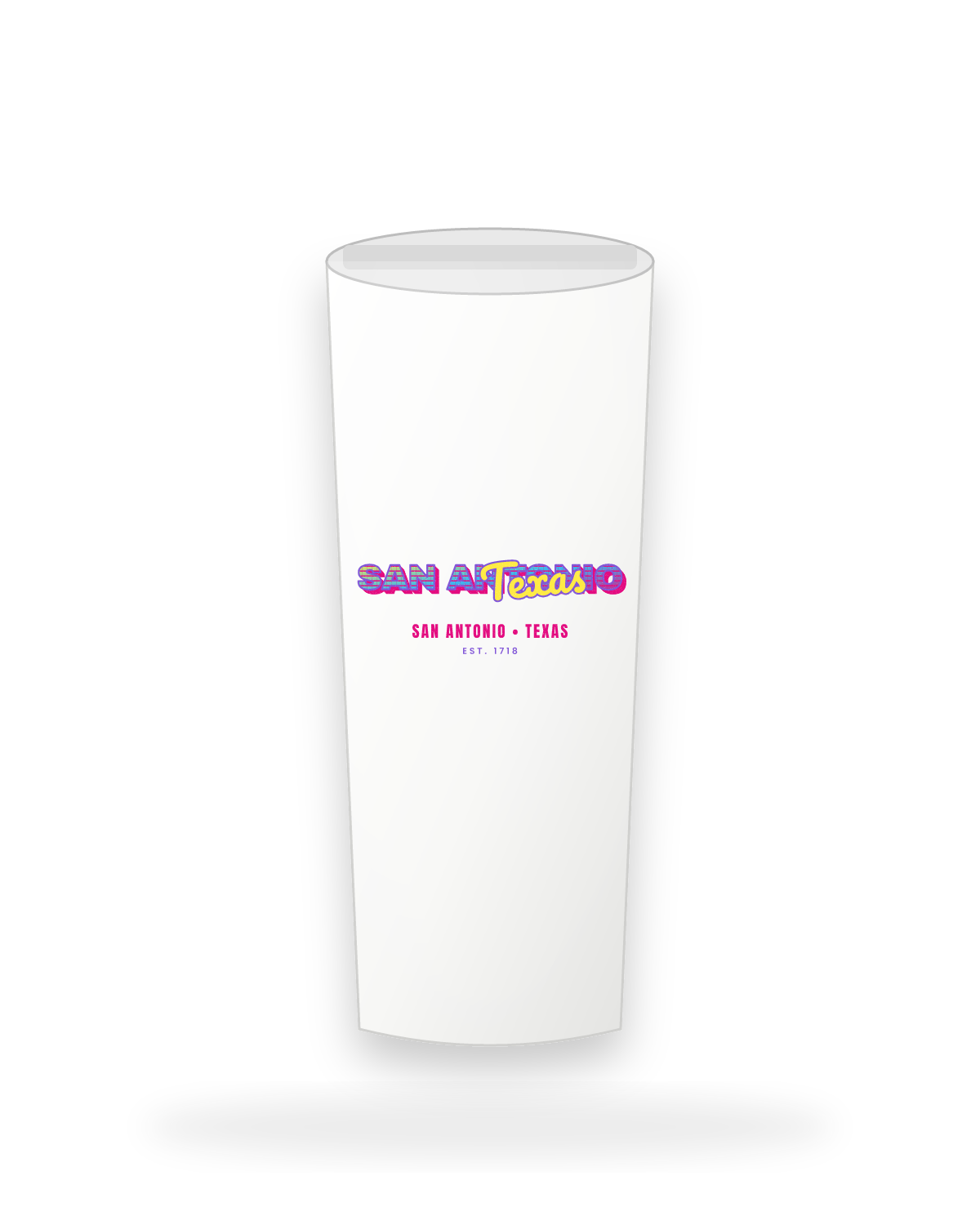 San Antonio Music TV Insulated Tumbler 20oz in White