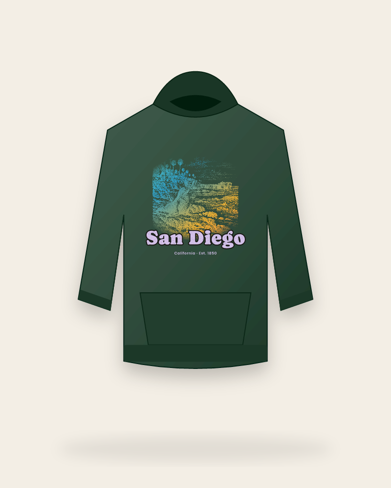 San Diego La Jolla Cove Hooded Sweatshirt