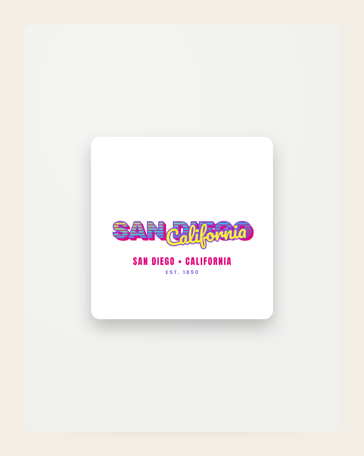 San Diego Music TV Fridge Magnet in White