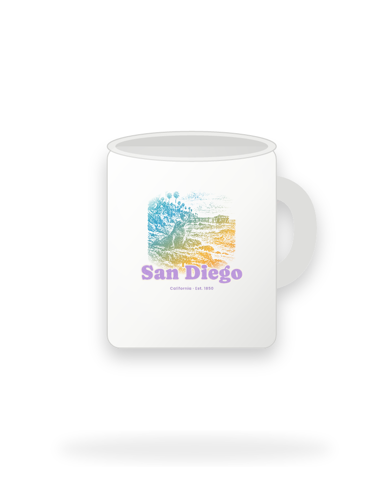 San Diego La Jolla Cove Ceramic Mug 11oz