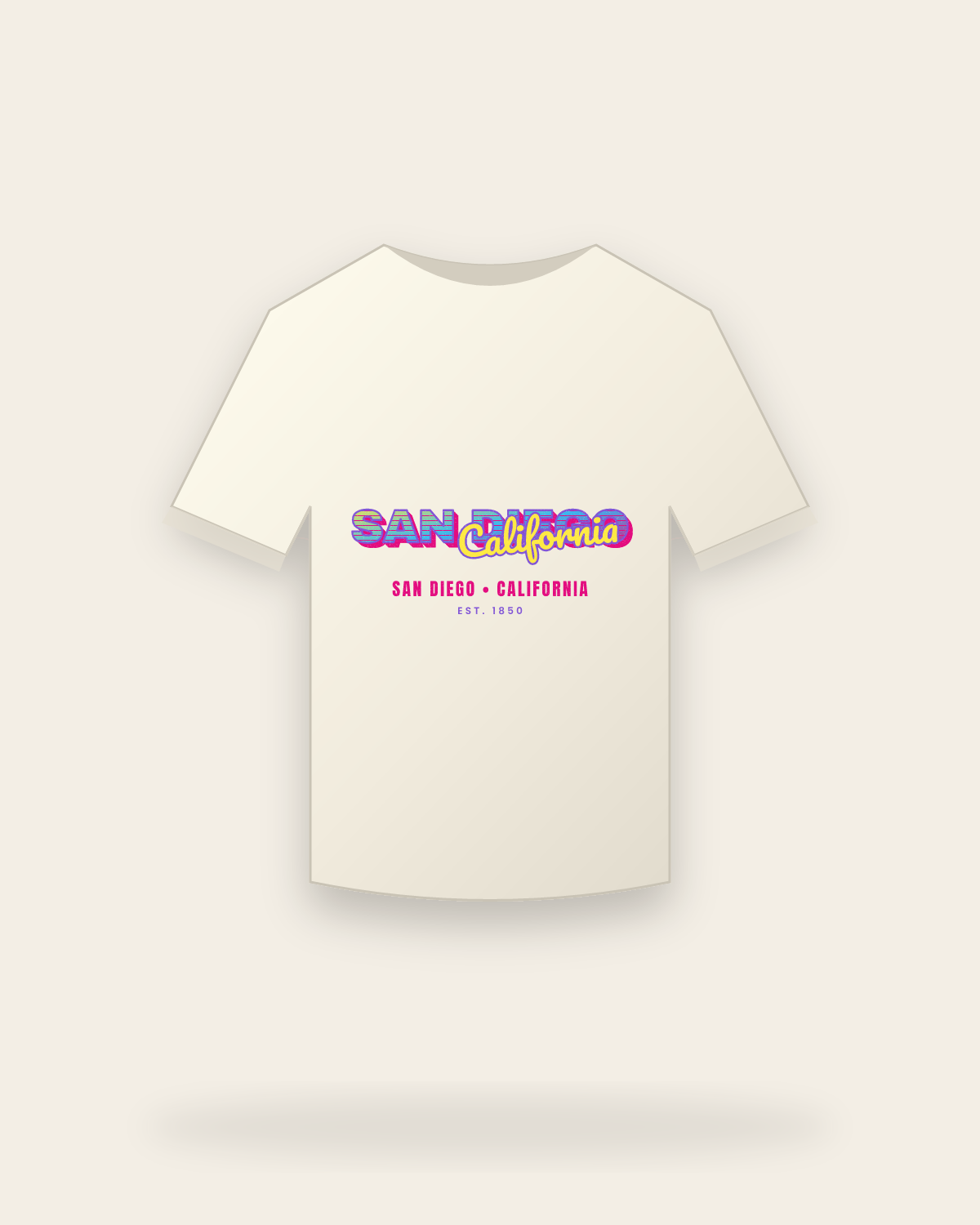 San Diego Music TV Vintage Wash Tee in Ivory