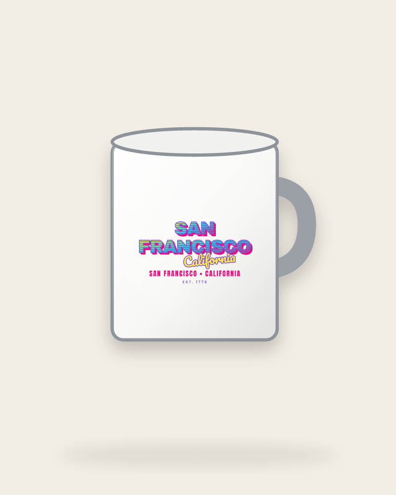 San Francisco Music TV Enamel Camp Mug