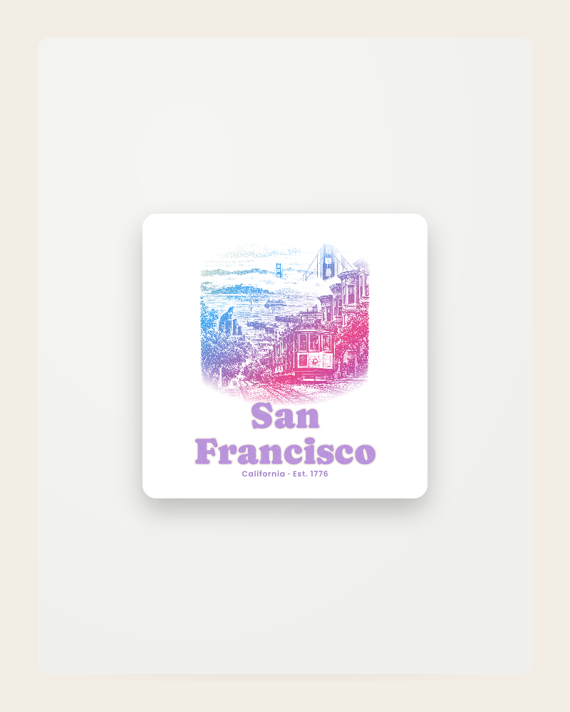 San Francisco Cable Car Hill Fridge Magnet