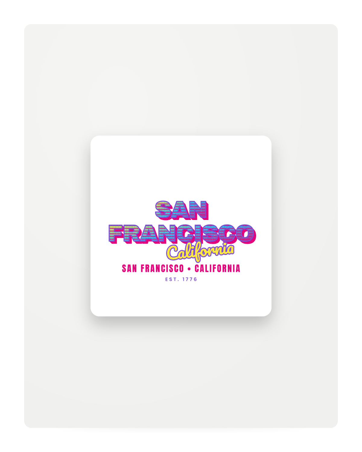 San Francisco Music TV Fridge Magnet in White