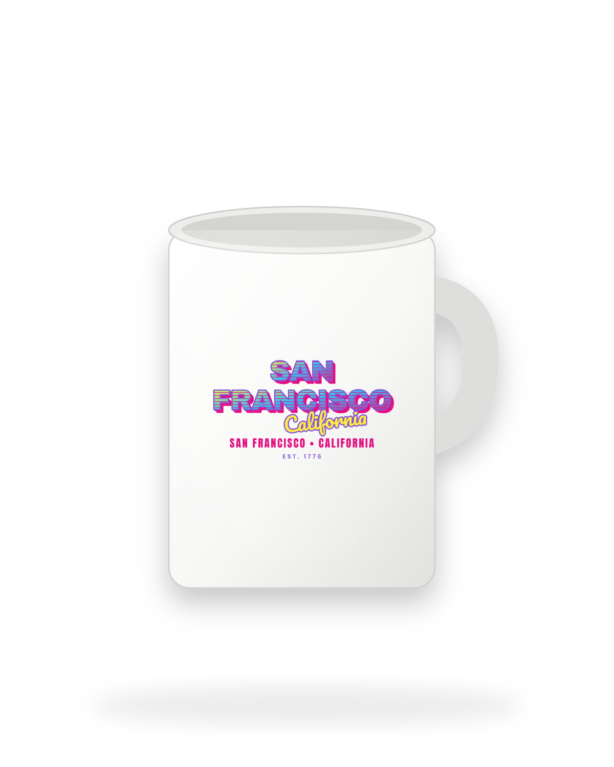 San Francisco Music TV Ceramic Mug 15oz in White