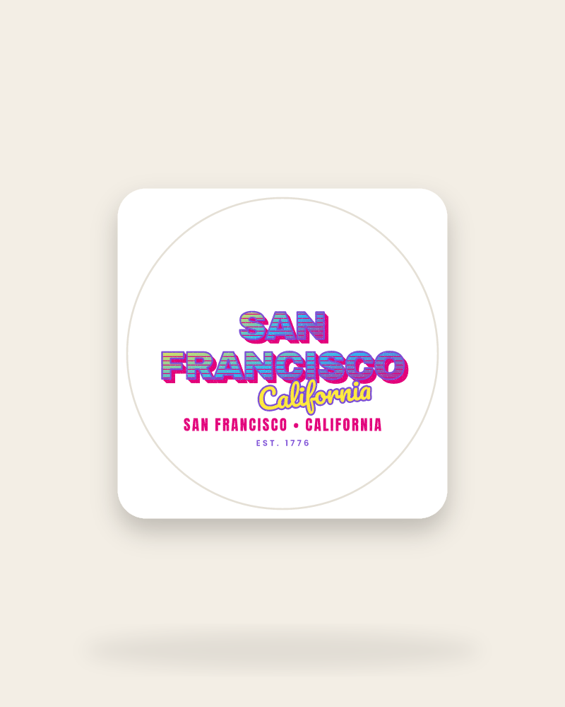 San Francisco Music TV Kiss-Cut Sticker