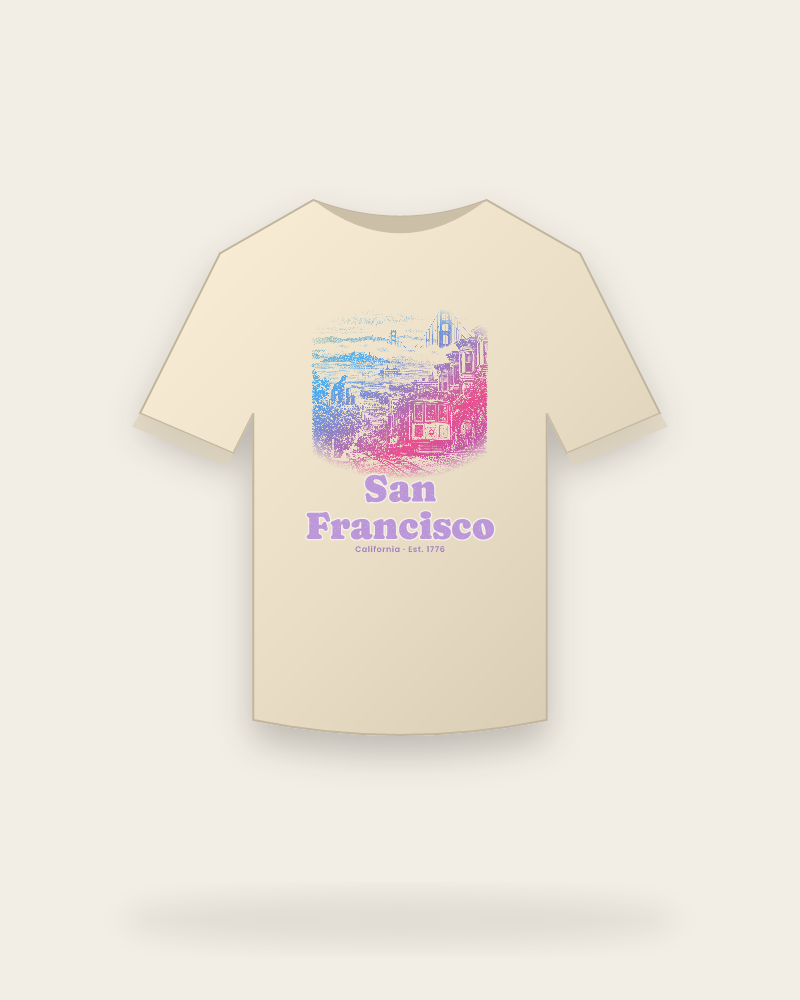 San Francisco Cable Car Hill Classic Tee